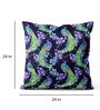 Blue & Green Floral Velvet 24 x 24 Inches Cushion Covers (Set of 2)
