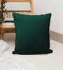 Green Velvet Solid 16x16 inches Cushion Covers (1Pc)