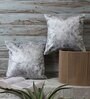 Grey Velvet Solid 16x16 inches Cushion Covers (Pack of 2)