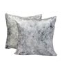 Grey Velvet Solid 16x16 inches Cushion Covers (Pack of 2)
