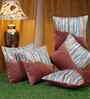 Velvet Striped 12X12 Inches Cushion Covers (Pack of 5)
