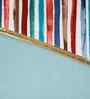 Blue Velvet Striped 12X12 Inches Cushion Covers (Pack of 5)