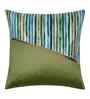 Green Velvet Striped 12X12 Inches Cushion Covers (Pack of 5)