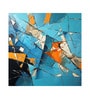 Shattered Blue Shard Vinyl Abstract Self Adhesive Wallpaper (3 ft X 3 ft)
