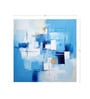 Azure Block Abstract Vinyl Abstract Self Adhesive Wallpaper (3 ft X 3 ft)