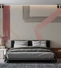 Rose Grey Geometry Vinyl Abstract Self Adhesive Wallpaper (3 ft X 3 ft)