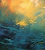 Blazing Sky Abstract Vinyl Abstract Self Adhesive Wallpaper (3 ft X 3 ft)