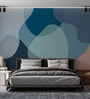 Blue Pebble Abstract Vinyl Abstract Self Adhesive Wallpaper (3 ft X 3 ft)