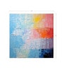 Rose Blue Abstract Vinyl Abstract Self Adhesive Wallpaper (3 ft X 3 ft)
