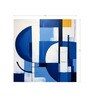 Navy Gold Geometry Vinyl Abstract Self Adhesive Wallpaper (3 ft X 3 ft)