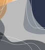 Amber Navy Organic Blend Vinyl Abstract Self Adhesive Wallpaper (3 ft X 3 ft)