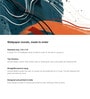 Teal Orange Line Art Vinyl Abstract Self Adhesive Wallpaper (3 ft X 3 ft)