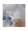 Dusty Blue Cloudscape Vinyl Abstract Self Adhesive Wallpaper (3 ft X 3 ft)