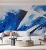 Arctic Blue Angles Vinyl Abstract Self Adhesive Wallpaper (3 ft X 3 ft)