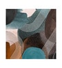 Navy Maroon Stripe Blend Vinyl Abstract Self Adhesive Wallpaper (3 ft X 3 ft)