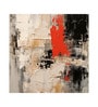 Terracotta Ink Abstract Vinyl Abstract Self Adhesive Wallpaper (3 ft X 3 ft)