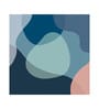 Blue Pebble Abstract Vinyl Abstract Self Adhesive Wallpaper (3 ft X 3 ft)