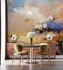 Amber Storm Abstract Vinyl Abstract Self Adhesive Wallpaper (3 ft X 3 ft)