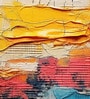 Sunset Layer Abstract Vinyl Abstract Self Adhesive Wallpaper (3 ft X 3 ft)