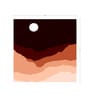 Crimson Moon Abstract Vinyl Abstract Self Adhesive Wallpaper (3 ft X 3 ft)