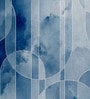 Blue Geometric Circles Vinyl Abstract Self Adhesive Wallpaper (3 ft X 3 ft)