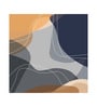 Amber Navy Organic Blend Vinyl Abstract Self Adhesive Wallpaper (3 ft X 3 ft)