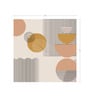 Golden Circle Minimalism Vinyl Abstract Self Adhesive Wallpaper (3 ft X 3 ft)