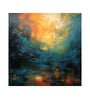 Blazing Sky Abstract Vinyl Abstract Self Adhesive Wallpaper (3 ft X 3 ft)