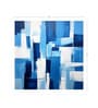 Cobalt Block Abstract Vinyl Abstract Self Adhesive Wallpaper (3 ft X 3 ft)