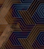 Bronze Hexagon Pattern Vinyl Abstract Self Adhesive Wallpaper (3 ft X 3 ft)