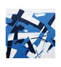 Navy Fragment Abstract Vinyl Abstract Self Adhesive Wallpaper (3 ft X 3 ft)
