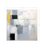 Slate Gold Circles Vinyl Abstract Self Adhesive Wallpaper (3 ft X 3 ft)