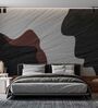 Maroon Scratch Abstract Vinyl Abstract Self Adhesive Wallpaper (3 ft X 3 ft)