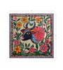 Folk Bull Tapestry Vinyl Animals Self Adhesive Wallpaper (3 ft X 3 ft)