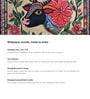 Folk Bull Tapestry Vinyl Animals Self Adhesive Wallpaper (3 ft X 3 ft)