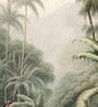 Rainforest Palm Wall Vinyl Botanical Self Adhesive Wallpaper (3 ft X 3 ft)
