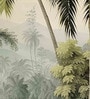 Serene Palm Lakeview Vinyl Botanical Self Adhesive Wallpaper (3 ft X 3 ft)