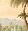 Heron Lakeside Palms Vinyl Botanical Self Adhesive Wallpaper (3 ft X 3 ft)
