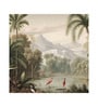 Misty Palm Grove Vinyl Botanical Self Adhesive Wallpaper (3 ft X 3 ft)
