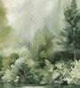 Pine Forest Serenity Vinyl Botanical Self Adhesive Wallpaper (3 ft X 3 ft)