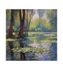 Forest Pond Retreat Vinyl Botanical Self Adhesive Wallpaper (3 ft X 3 ft)