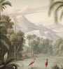 Misty Palm Grove Vinyl Botanical Self Adhesive Wallpaper (3 ft X 3 ft)