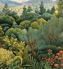 Lush Garden Greenery Vinyl Botanical Self Adhesive Wallpaper (3 ft X 3 ft)