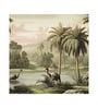 Vintage Palm Grove Vinyl Botanical Self Adhesive Wallpaper (3 ft X 3 ft)
