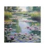 Reed Lily Reflection Vinyl Botanical Self Adhesive Wallpaper (3 ft X 3 ft)