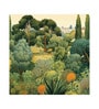 Tuscan Hillside View Vinyl Botanical Self Adhesive Wallpaper (3 ft X 3 ft)