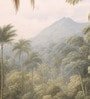 Mountain Palm Vista Vinyl Botanical Self Adhesive Wallpaper (3 ft X 3 ft)