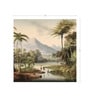 Hazy Mountain Palms Vinyl Botanical Self Adhesive Wallpaper (3 ft X 3 ft)