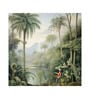 Riverside Forest Path Vinyl Botanical Self Adhesive Wallpaper (3 ft X 3 ft)