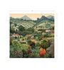 Terraced Hillside Village Vinyl Botanical Self Adhesive Wallpaper (3 ft X 3 ft)
